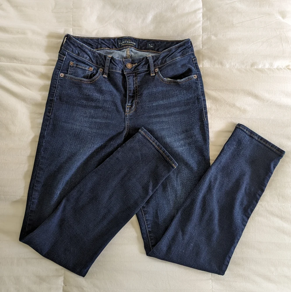 Lucky Brand Lolita Skinny Stretch Jegging 8 / 29 Faded Wash Blue Jean Mid Rise - Picture 3 of 8